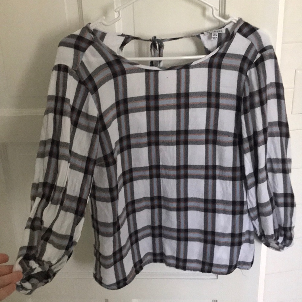 Flannel plaid top